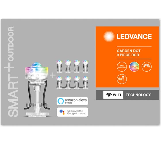 Умный уличный светильник LEDVANCE SMART WIFI GARDEN DOT RGB 9P LEDV 4058075478534