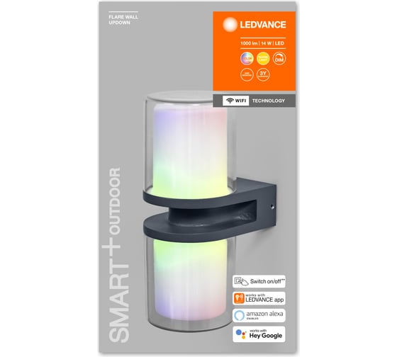 Умный уличный светильник LEDVANCE SMART OUTD WIFI UPDFLAREWALL RGBWDGLEDV 4058075564305