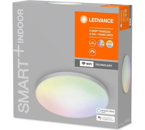 Умный светильник LEDVANCE SMART WIFI PLANON FRAMELESRD30RGBTWLEDV 4058075484696