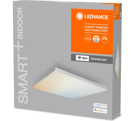 Умный светильник LEDVANCE SMART WIFI PLANON FRAMELESS 45X45TWLEDV 4058075484375