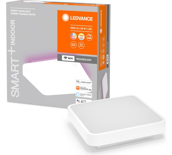 Умный светильник LEDVANCE SMART WIFI ORBIS SQ BL 350 RGBTW WTLEDV 4058075572850 1