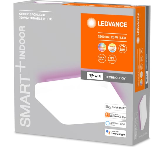 Умный светильник LEDVANCE SMART WIFI ORBIS SQ BL 350 RGBTW WTLEDV 4058075572850