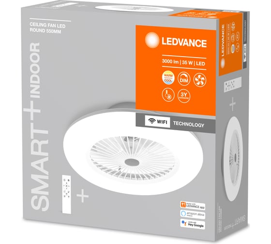 Умный светильник LEDVANCE SMART WIFI CEILING FAN RD REM TW WTLEDV 4058075572553