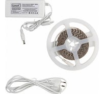 Светодиодная лента General Lighting Systems 5 м с адаптером, 9,6Вт/м, 12В, IP20, 3000К, теплый белый GLS-2835-120-9.6-12-IP20-PRO-3-5-KIT 501022 21418420