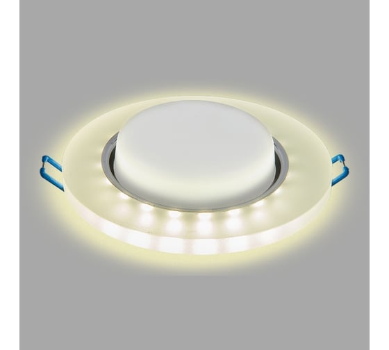 Встраиваемый светильник General Lighting Systems с подсветкой GX53, 123х45мм, круглый матовый, IP20 GCL-GX53-H38-BL-5 661152