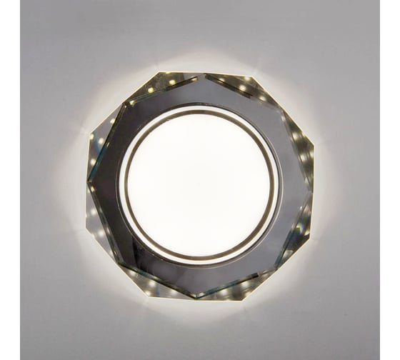 Встраиваемый светильник General Lighting Systems с подсветкой GX53, 120х42мм, граненый зеркальный, IP20 GCL-GX53-H38-BL-7 661259