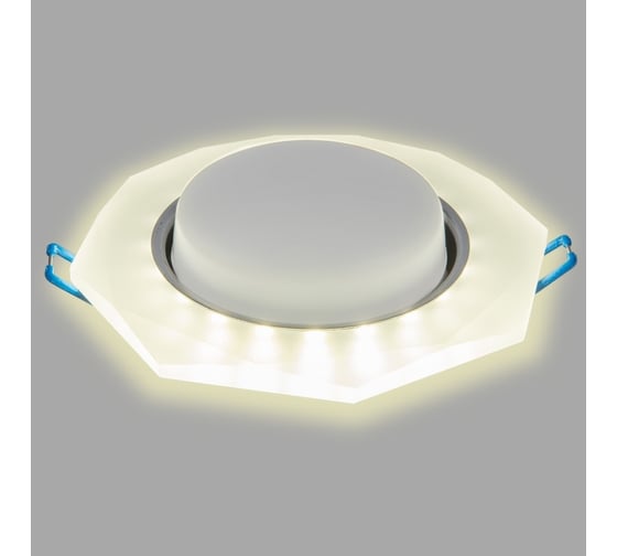 Встраиваемый светильник General Lighting Systems с подсветкой GX53, 123х45мм, граненый матовый, IP20 GCL-GX53-H38-BL-7 661154