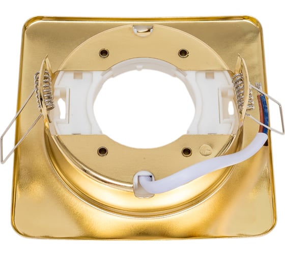 Встраиваемый светильник General Lighting Systems без подсветки GX53, 107х38мм, квадрат объемный, золото, IP20 GCL-GX53-H38-G 661201