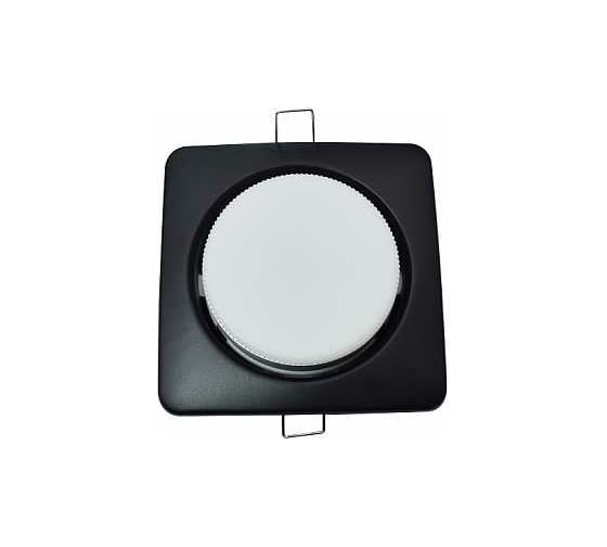 Встраиваемый светильник General Lighting Systems без подсветки GX53, 107х38мм, квадрат объемный, черный, IP20 GCL-GX53-H38-MA-BLACK 661302