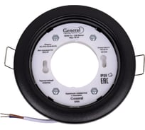 Встраиваемый светильник General Lighting Systems GX53, 108х38мм, черный матовый, IP20 GCL-GX53-H38-MA-BLACK 661239