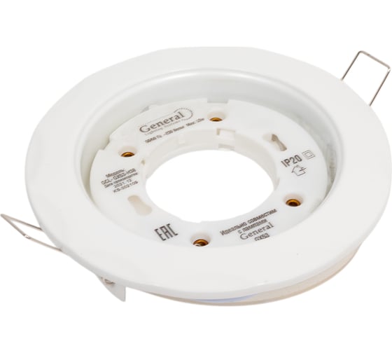 Встраиваемый светильник General Lighting Systems без подсветки GX53, 120х38мм, звезда объемная, белый, IP20 GCL-GX53-H38-W 661212
