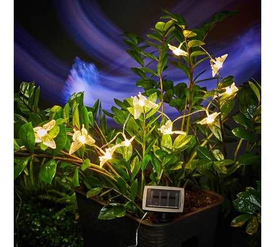 Каскад Lamper Полет бабочки LED 2,5 м с выносной солнечной панелью и аккумулятором 602-269