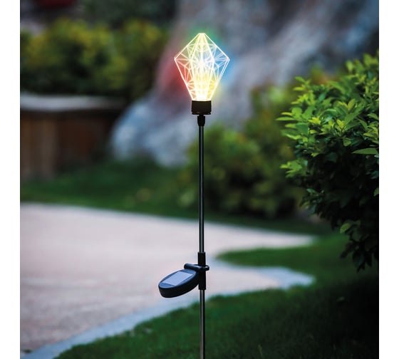 Светодиодный светильник Lamper Хрустальный Цветок LED RGB с аккумулятором, солнечной панелью 602-1001