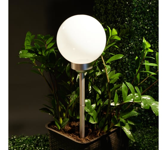 Светодиодный светильник Lamper ШАР ф200 LED встроенная солнечная панель, аккумулятор 602-1004