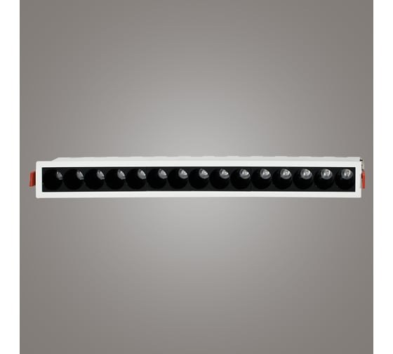 Встраиваемый светодиодный светильник RITTER Artin LED 30Вт, 2400Лм, 4200К, 414х45х55мм, алюминий, прямоугольный, белый 59998 2