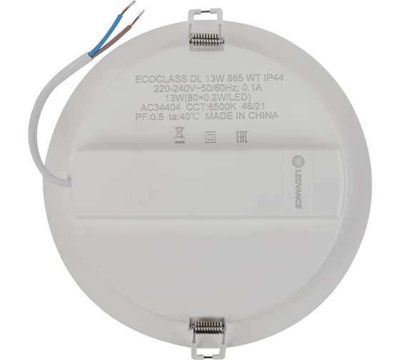 Светодиодный светильник даунлайт LEDVANCE ECOCLASS DL 13W 865 WT IP44 10x1RETRU LEDV 4058075656673