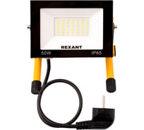 Прожектор с переноской REXANT EXPERT 50 Вт 4000 Лм 6500 K шнур с вилкой 0,5 м 605-022