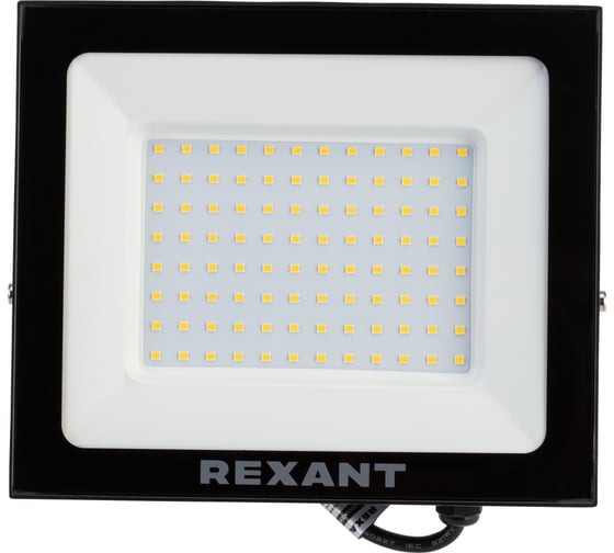 Светодиодный прожектор REXANT LED 100 Вт 8000 Лм 4000 K черный корпус 605-034
