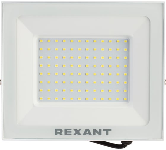 Светодиодный прожектор REXANT СДО, 100Вт, 8000Лм, 6500K холодный свет, белый корпус 605-027