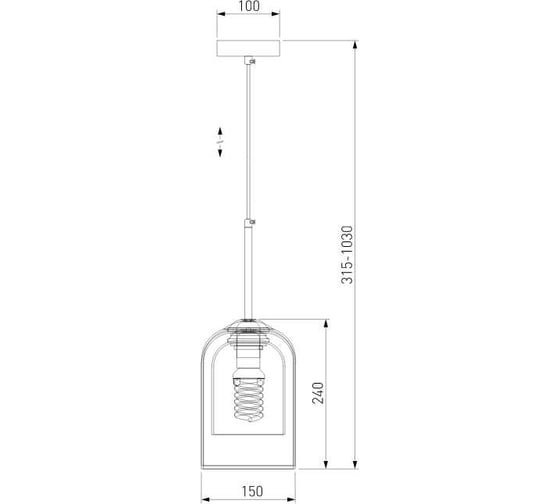 Подвесной светильник Eurosvet 50228 1 янтарный a057461
