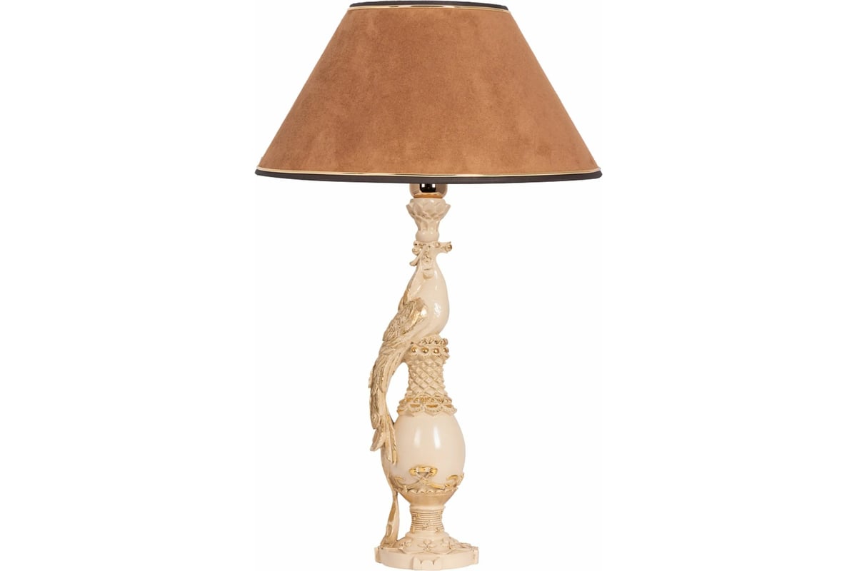 Настольный светильник BOGACHO Павлин бежевого цвета СБ-75/АС/Тоффи ...