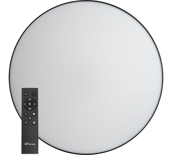 Светодиодный управляемый светильник FERON AL6200 Simple matte тарелка 60W 3000К-6500K черный 48066