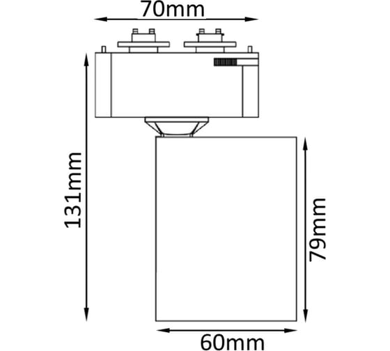 Трековый светильник Crystal lux CLT 0.31 001 60 BL-GO
