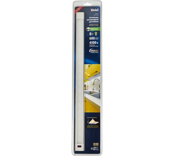 Светодиодный светильник Uniel для мебели ULI-F47-8W/4500K/DIM SENSOR IP20 SILVER UL-00008285