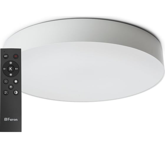 Светодиодный управляемый светильник FERON AL6200 Simple matte тарелка 60W 3000К-6500K белый, 48069