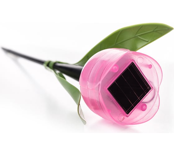 Садовый светильник на солнечной батарее Uniel USL-C-451/PT305 PINK TULIP UL-00004276