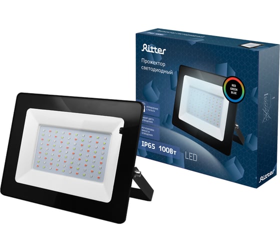 Светодиодный прожектор RITTER RGB 100Вт IP65 с пультом ДУ 53404 4