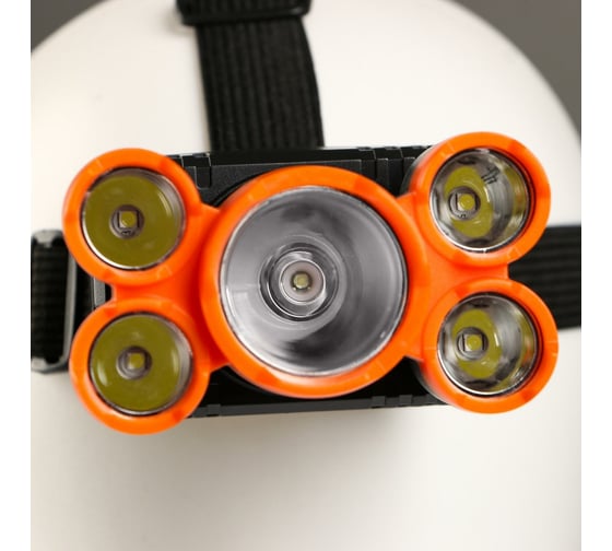 Налобный фонарь СИМАЛЕНД аккумуляторный, 5 Вт, 800 мАч, 5 led, 4 режима 5307364