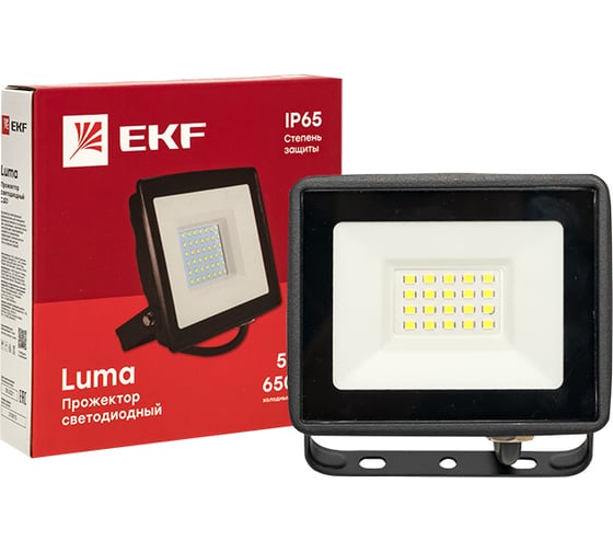 Светодиодный прожектор EKF СДО-3002 20Вт 6500К IP65 Basic FLL-3002-20-6500