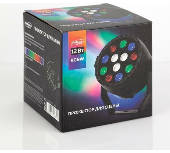 Прожектор для сцены LUAZON 12 Вт, 220V, 30 град, DMX упр, RGBW 2315312