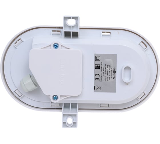 Светодиодный накладной светильник truEnergy овал IP64 6W 4000K 420Lm 170x116мм белый пластик 11103