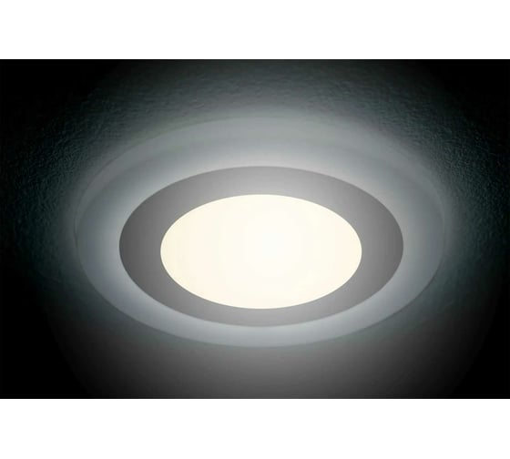 Светодиодный светильник с декоративной подсветкой truEnergy круглый 6W и 3W Красный 10206