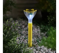 Садовый фонарь на солнечной батарее "Цветок желтый" LUAZON, 29 см, d=6 см, 1 led, пластик 2996758