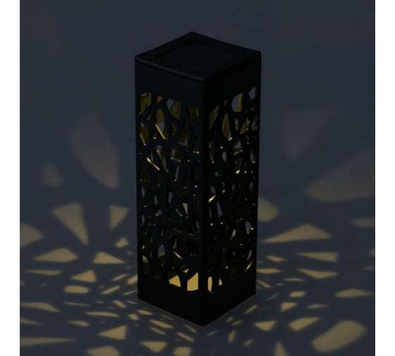 Садовый фонарь на солнечной батарее LUAZON "Ажурная резьба", 6x29x6 см, 1 led, пластик, Т.БЕЛЫЙ 4073450
