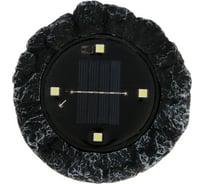 Садовый фонарь на солнечной батарее LUAZON "Камень-гранит", h=3,5 см, d=12 см, 4 led, пластик 4590940