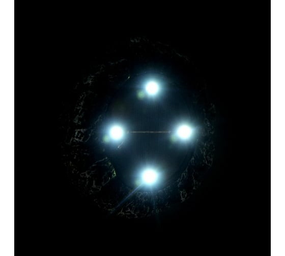 Садовый фонарь на солнечной батарее LUAZON "Камень-гранит", h=3,5 см, d=12 см, 4 led, пластик 4590940