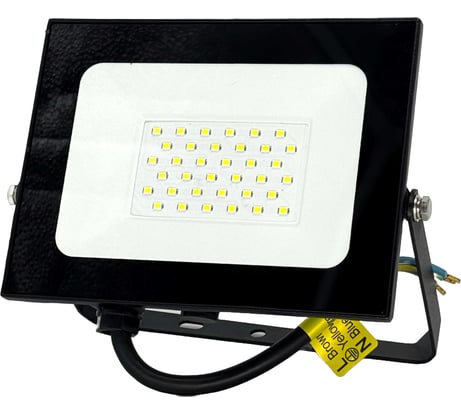 Светодиодный прожектор truEnergy IP65 30W 6500K 2400Lm 168x114x22 мм черный алюминий 13014