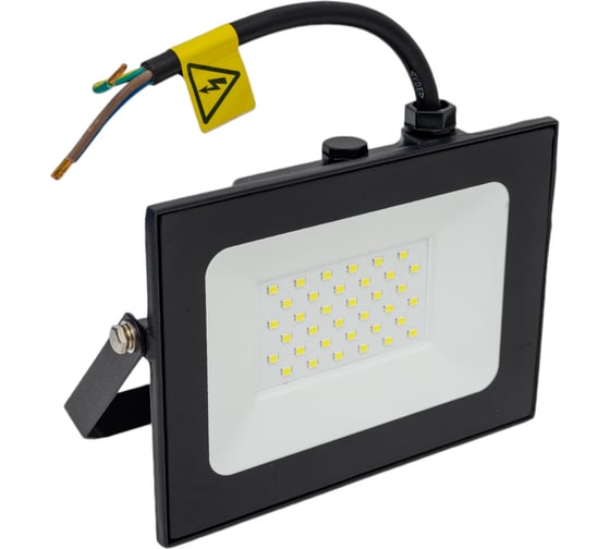 Светодиодный прожектор truEnergy IP65 30W 6500K 2400Lm 168x114x22 мм черный алюминий 13014