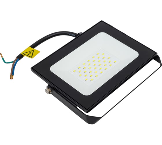 Светодиодный прожектор truEnergy IP65 30W 6500K 2400Lm 168x114x22 мм черный алюминий 13014