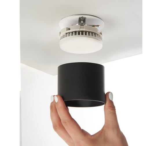 Светильник для натяжных потолков Feron HL359 12W, 230V, GX53, черный, 41991