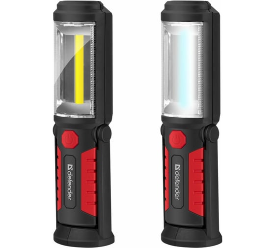 Фонарь Defender FL-20, LED+COB магнитн. держат, черный+красн 92011
