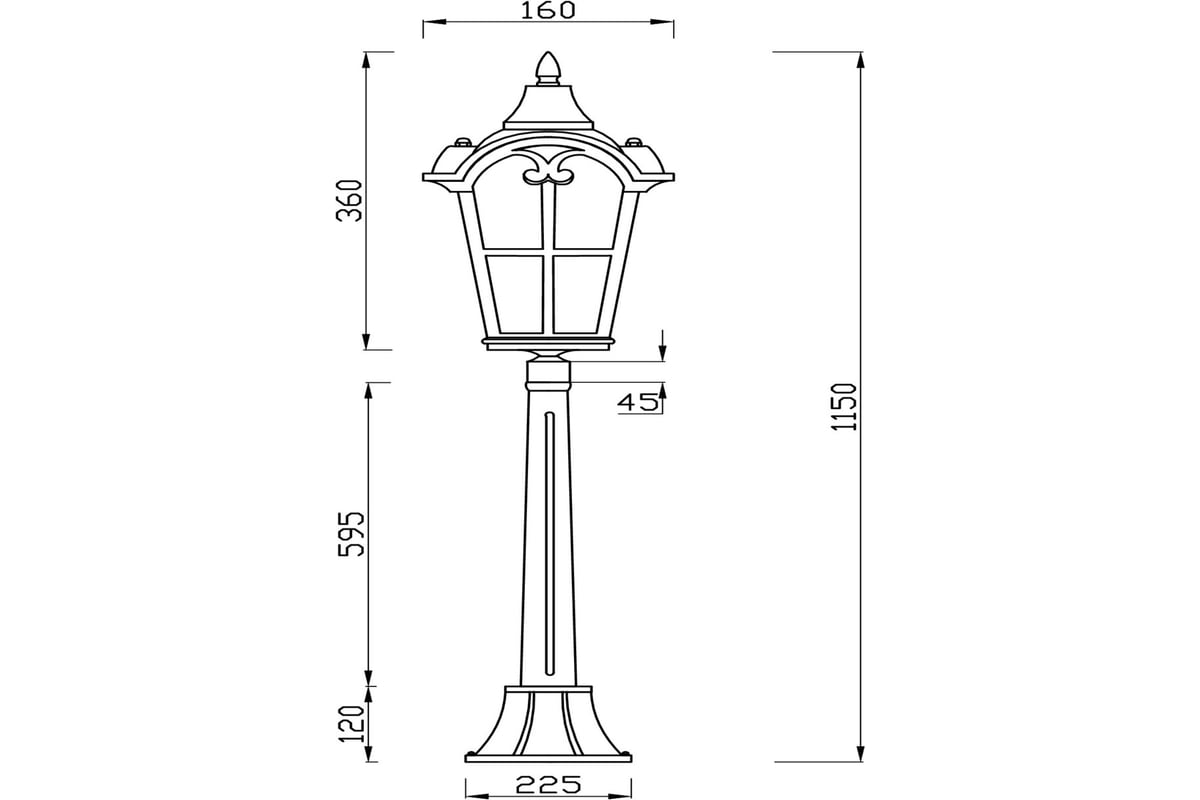 Уличный фонарь (столб) MAYTONI Albion O413FL-01BZ1 - выгодная цена, отзывы,  характеристики, фото - купить в Москве и РФ