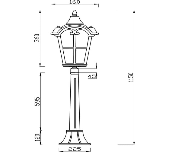 Уличный фонарь (столб) MAYTONI Albion O413FL-01BZ1
