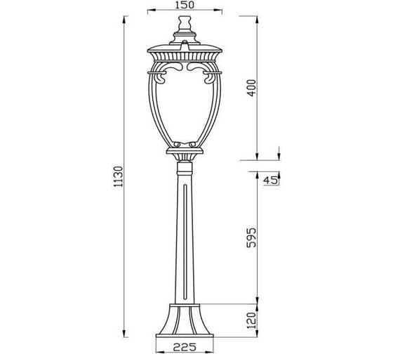 Уличный фонарь (столб) MAYTONI Fleur O414FL-01GB1