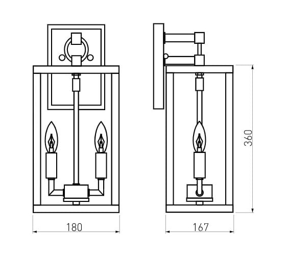 Садово-парковый светильник Elektrostandard - 35150/D Candle D темно-серый a058478