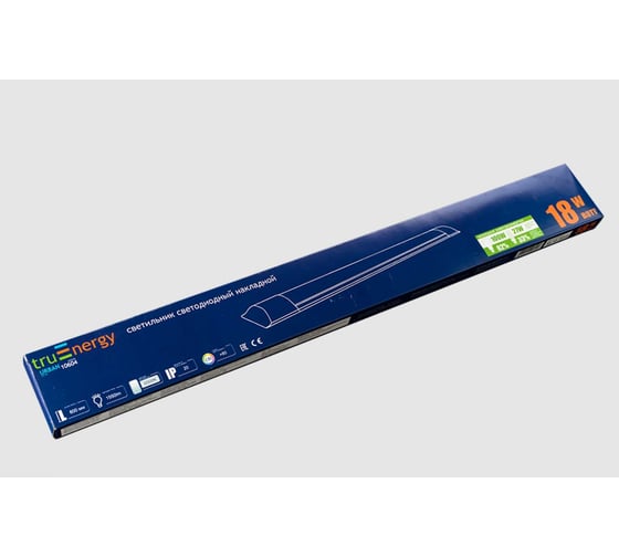 Накладной светодиодный светильник truEnergy 18W 4000К 1550Lm IP20 600мм белый металл 10631